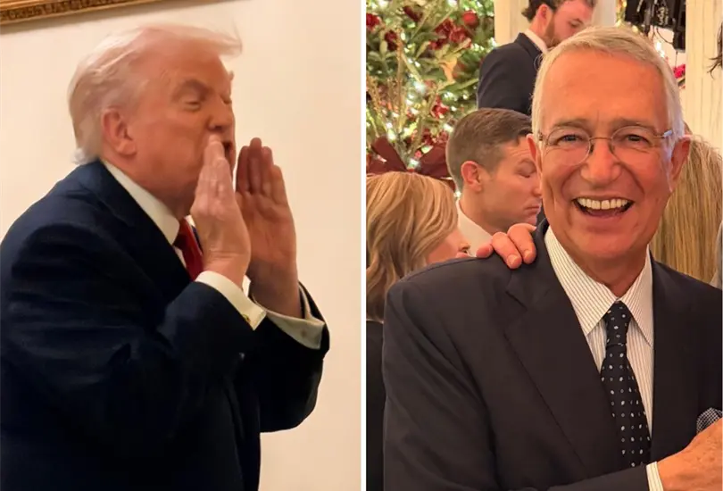 Salinas Pliego estuvo en una cena navideña con Donald Trump como anfitrión.