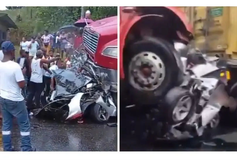 Momento de terror: padres se despiden de su hijo segundos antes de morir aplastados en la carretera | VIDEO