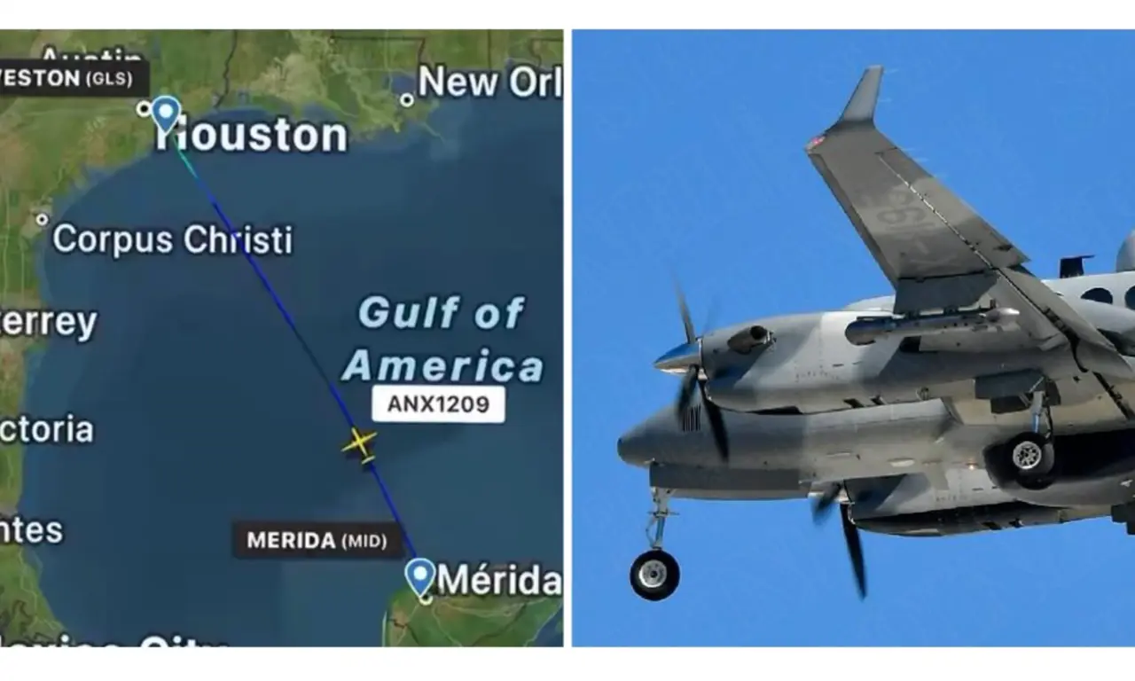  Así fue el trayecto del avión de la Marina que se estrelló en Galveston 
