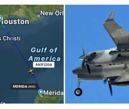 As&iacute; fue el trayecto del avi&oacute;n de la Marina que se estrell&oacute; en Galveston