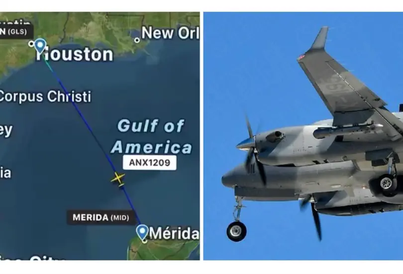 As&iacute; fue el trayecto del avi&oacute;n de la Marina que se estrell&oacute; en Galveston