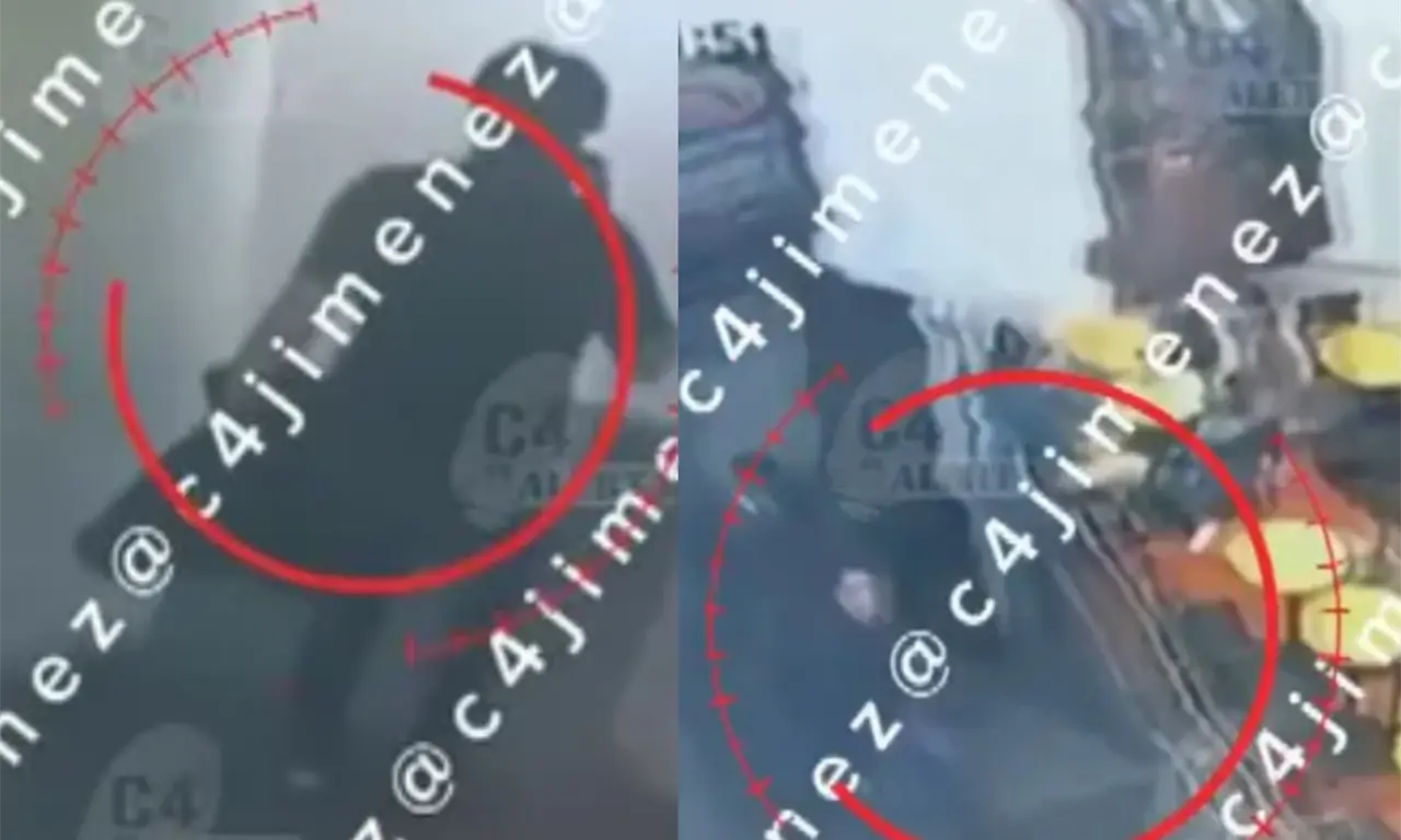  Cámaras de vigilancia captaron al asesino de "El Panu" ingresando a Reforma 222 tras cometer el crimen. 