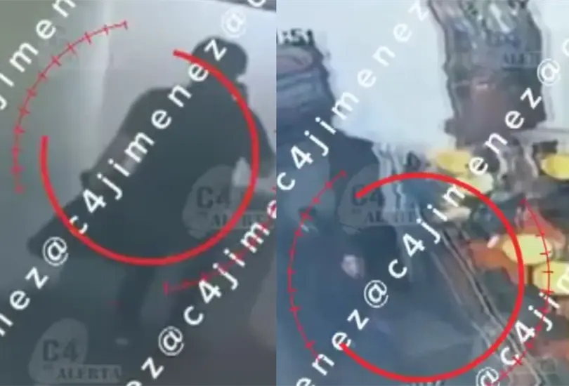 Cámaras de vigilancia captaron al asesino de El Panu ingresando a Reforma 222 tras cometer el crimen.