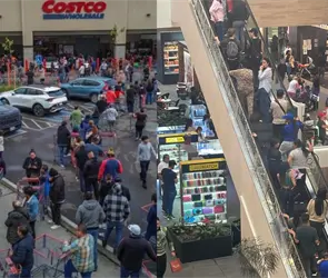 VIDEOS: Filas kilom&eacute;tricas; supermercados lucen abarrotados antes de Navidad
