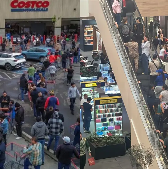 VIDEOS: Filas kilom&eacute;tricas; supermercados lucen abarrotados antes de Navidad
