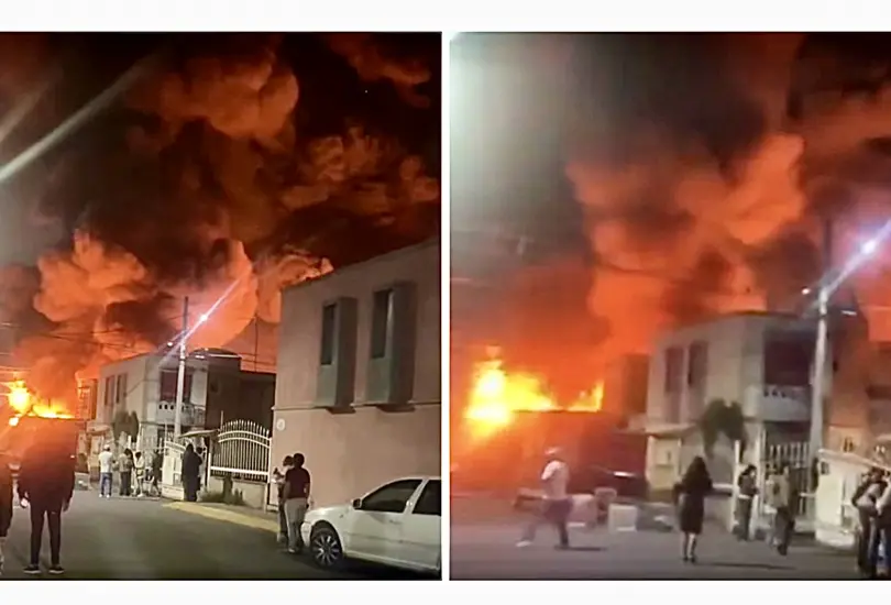 Arde Tultepec: enorme nube de humo negro se ve desde Cuautitl&aacute;n