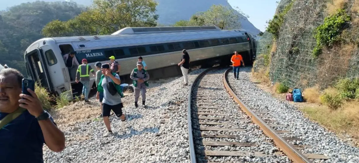 El Corredor Interoceánico del Istmo de Tehuantepec confirmó el percance ferroviario mediante información difundida por la Secretaría de Marina. Cuartoscuro.