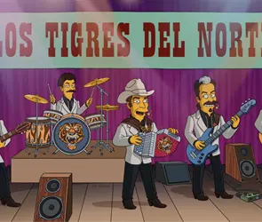 Corrido, cine y doblaje: Los Tigres del Norte, I&ntilde;&aacute;rritu y Humberto V&eacute;lez protagonizan episodio hist&oacute;rico de Los Simpson