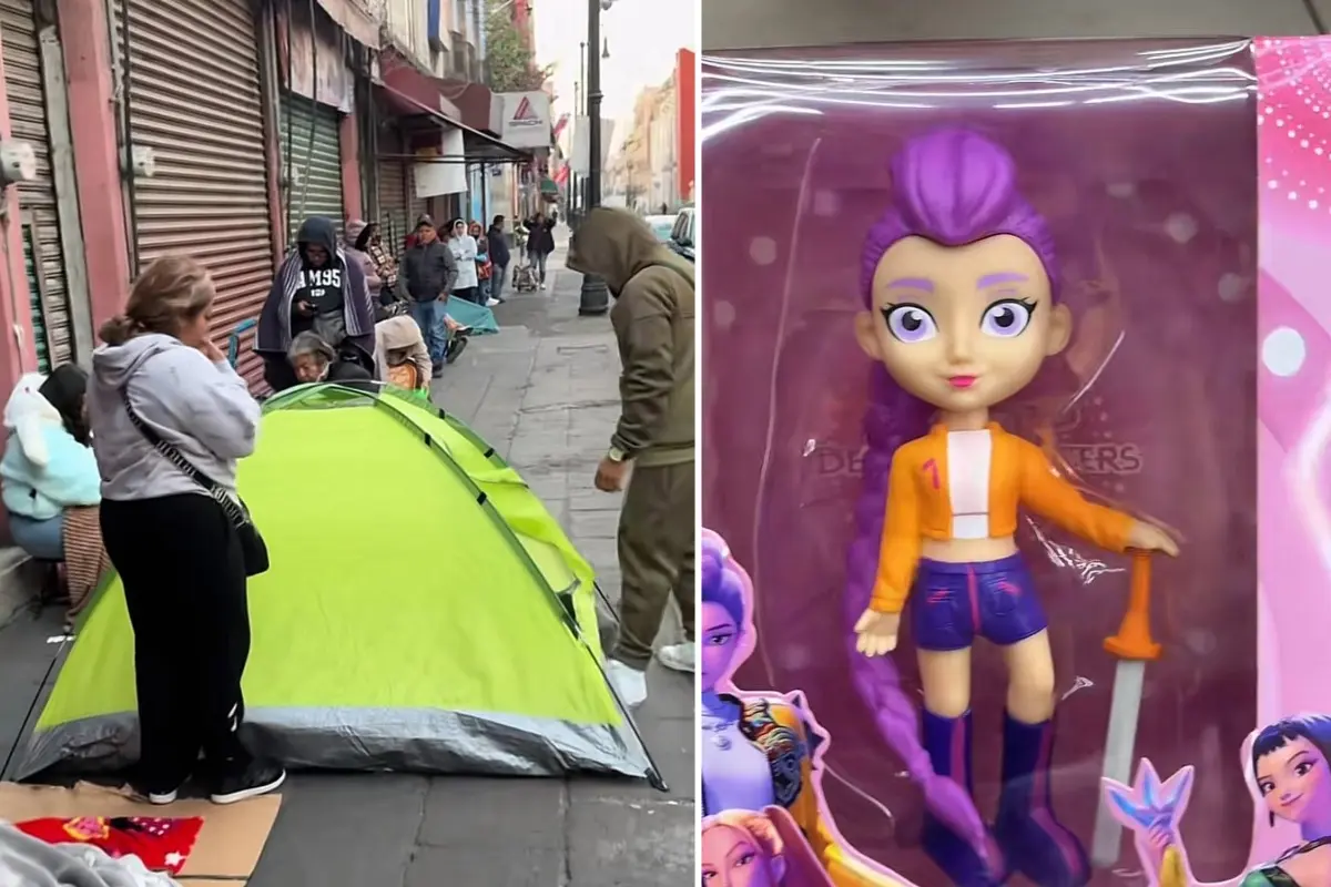  Día de Reyes: acampan en el Centro por juguetes de Guerreras K-pop 