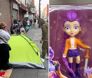 Caos previo a D&iacute;a de Reyes: acampan en el Centro Hist&oacute;rico por juguetes de Las Guerreras K-pop