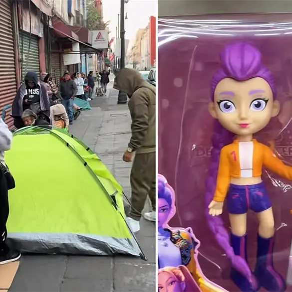 Caos previo a D&iacute;a de Reyes: acampan en el Centro Hist&oacute;rico por juguetes de Las Guerreras K-pop
