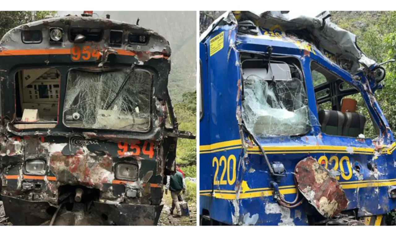 Impactantes imágenes del choque de trenes en Cusco rumbo a Machu Picchu; hay un fallecido 