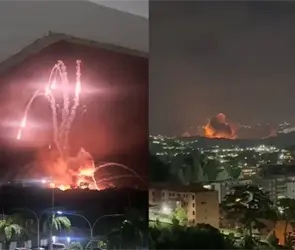 Impactantes videos muestran explosiones en Venezuela tras presuntos ataques de EE.UU.