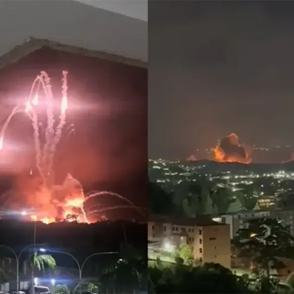 Impactantes videos muestran explosiones en Venezuela tras presuntos ataques de EE.UU.