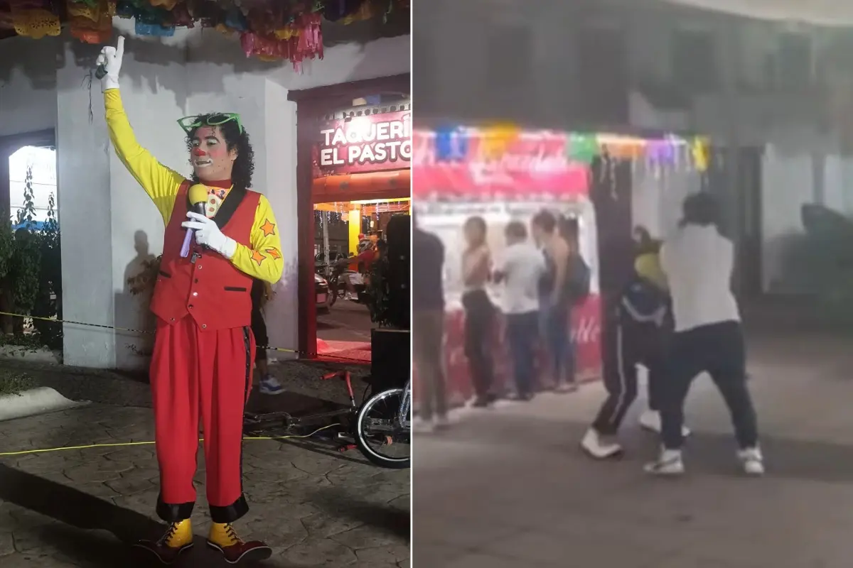  Payaso Mike daba un show en Día de Reyes cuando fue brutalmente golpeado por comerciantes 
