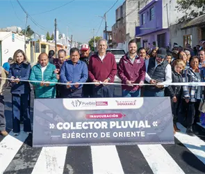 Puebla fortalece su infraestructura hidr&aacute;ulica: entregan colector pluvial en &Aacute;lamos Vista Hermosa