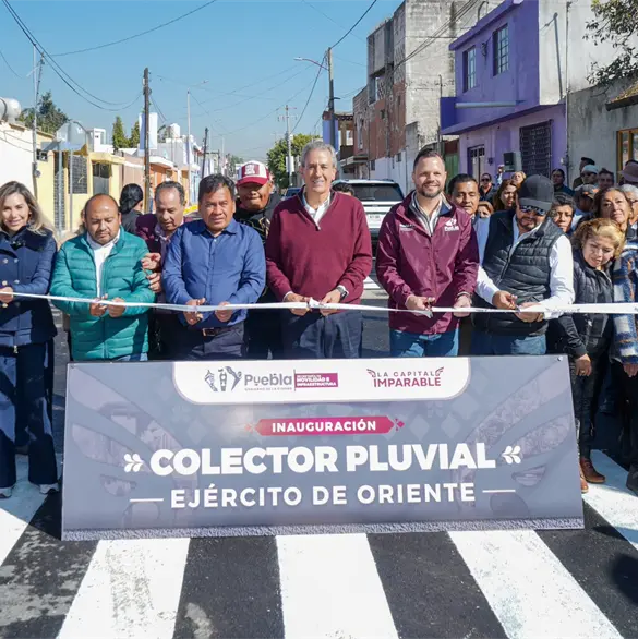 Puebla fortalece su infraestructura hidr&aacute;ulica: entregan colector pluvial en &Aacute;lamos Vista Hermosa