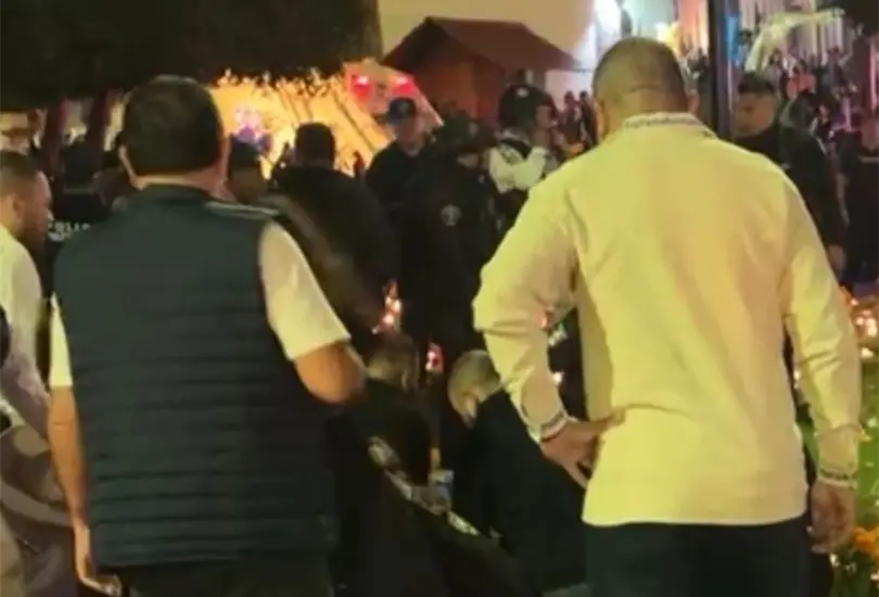 El momento del atentado contra Carlos Manzo.