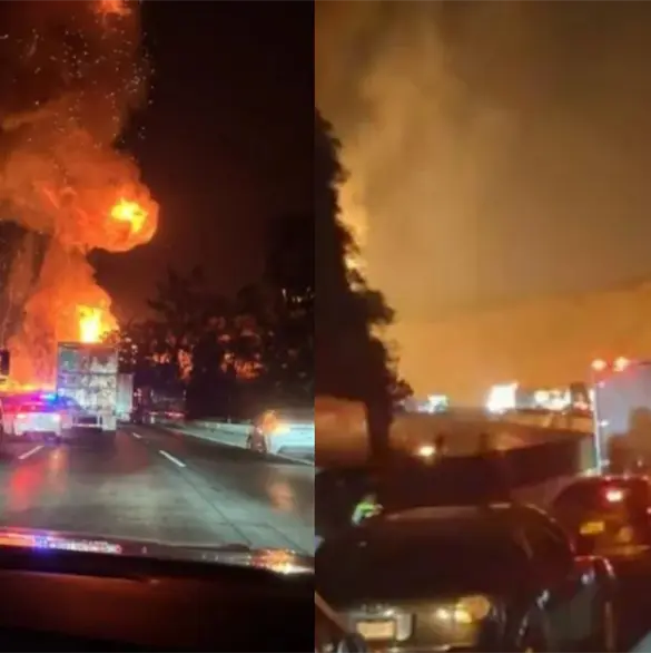VIDEO: Impactante explosi&oacute;n de pipa de gas LP paraliza la M&eacute;xico-Quer&eacute;taro