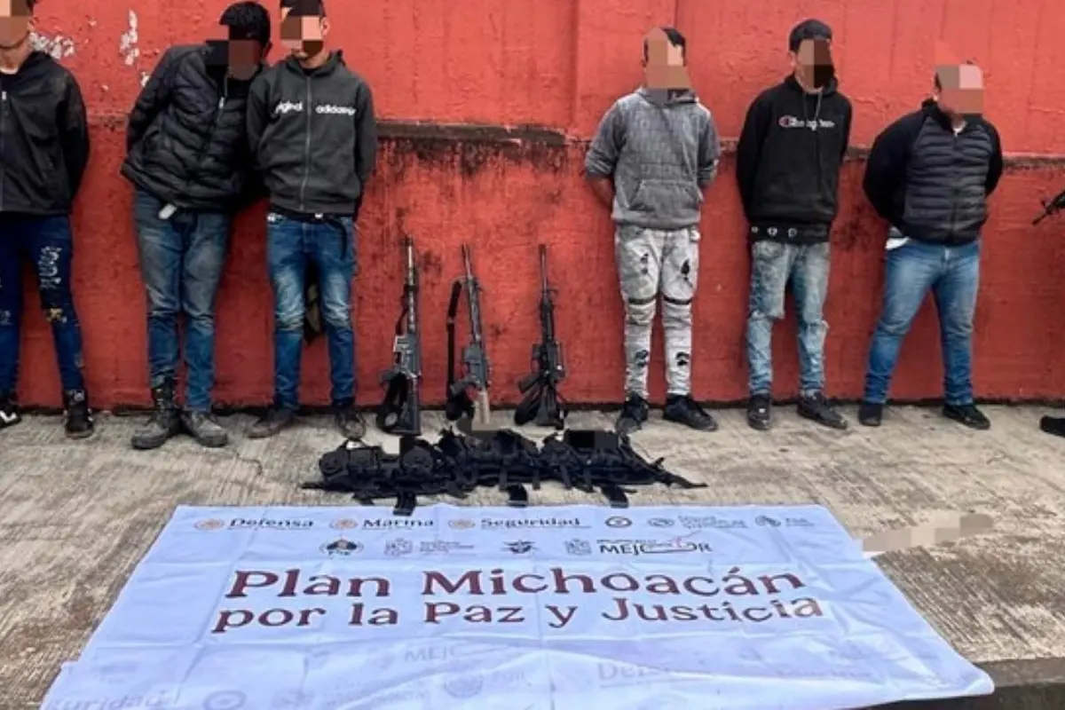  Detienen a seis presuntos miembros del CJNG en Michoacán 