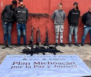 Detienen a seis presuntos miembros del CJNG en Michoac&aacute;n; uno es de origen venezolano
