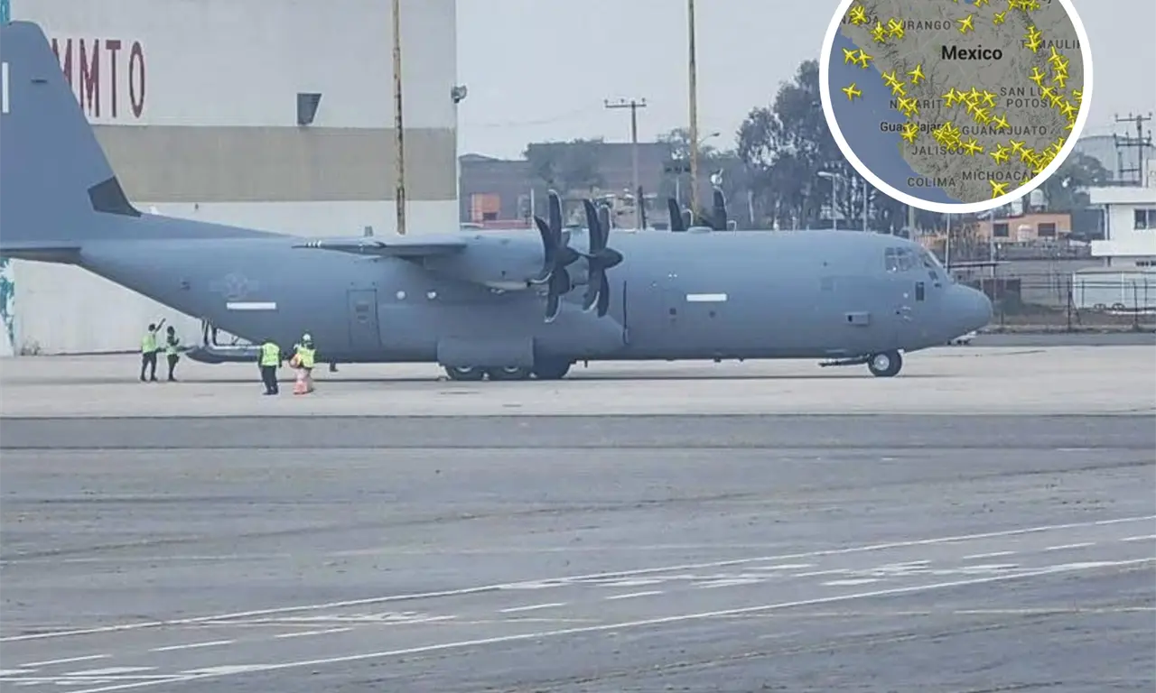  Un avión de la Fuerza Aérea de Estados Unidos estuvo en México. Imagen ilustrativa. 