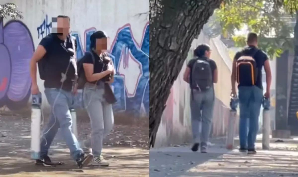  La escena captada en calles de la Ciudad de México ha despertado una ola de solidaridad. 
 