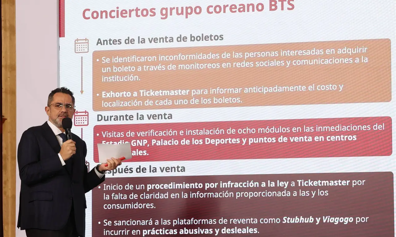  Profeco va contra Ticketmaster: multas millonarias por falta de transparencia en boletos de BTS 