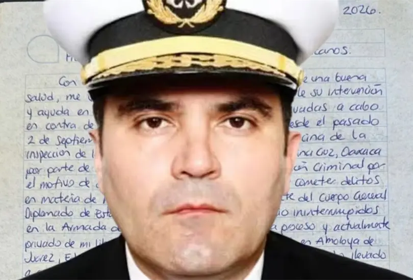 Vicealmirante Far&iacute;as Laguna pide a Sheinbaum intervenir en su caso