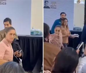 Identifican a los funcionarios morenistas del video a los que Sheinbaum dio rega&ntilde;iza