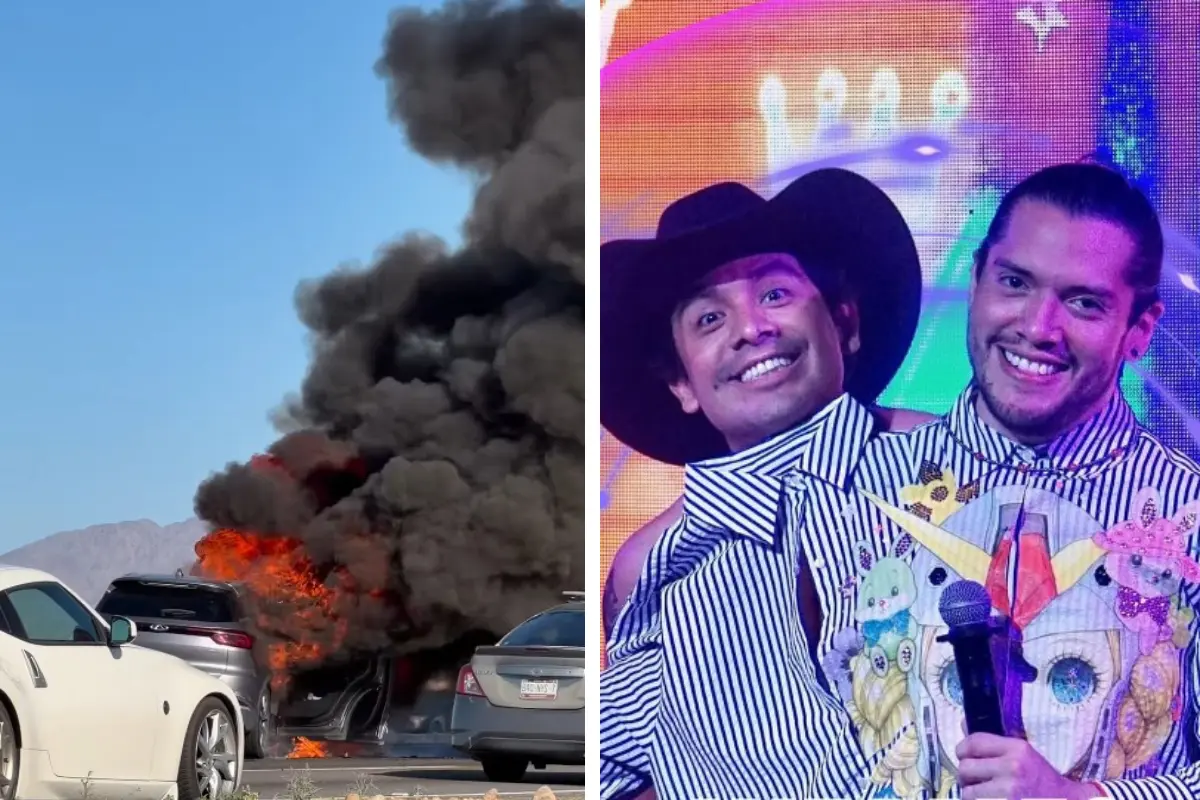  Se incendia camioneta de César Doroteo y Ricardo Peralta 