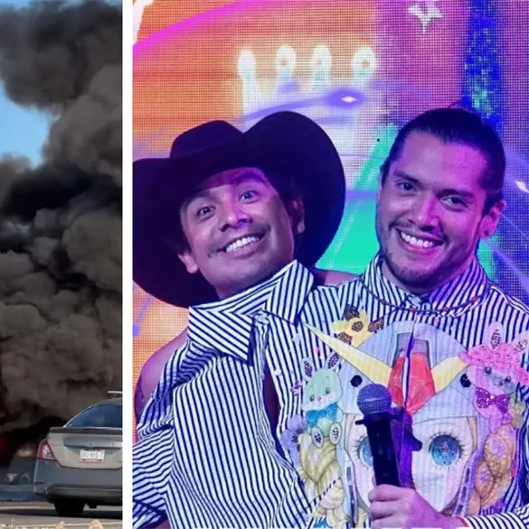 Se incendia camioneta en la que viajaban César Doroteo y Ricardo Peralta Se incendia camioneta en la que viajaban César Doroteo y Ricardo Peralta