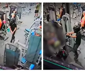 C&aacute;maras captan el momento en que hombre es asesinado mientras hac&iacute;a ejercicio en un gimnasio | VIDEO