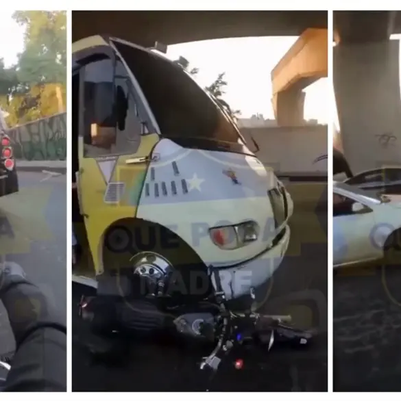 Motociclista graba el momento exacto en que un camión cambia de carril y lo atropella | VIDEO Motociclista graba el momento exacto en que un camión cambia de carril y lo atropella | VIDEO