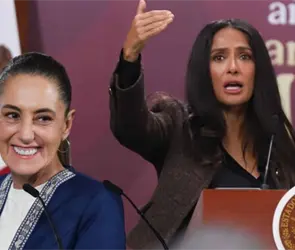Salma Hayek elogia a Sheinbaum por impulso al cine mexicano