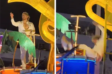 Aldo de Nigris sufre aparatosa ca&iacute;da en el Carnaval de Mazatl&aacute;n; este es su estado de salud