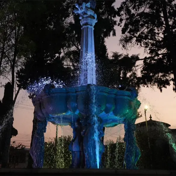 As&iacute; qued&oacute; la fuente del Parque Habana en Puebla tras la renovaci&oacute;n
