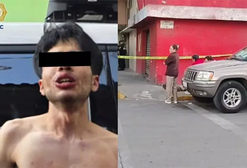 El presunto responsable fue localizado con el arma punzocortante y manchas de sangre.