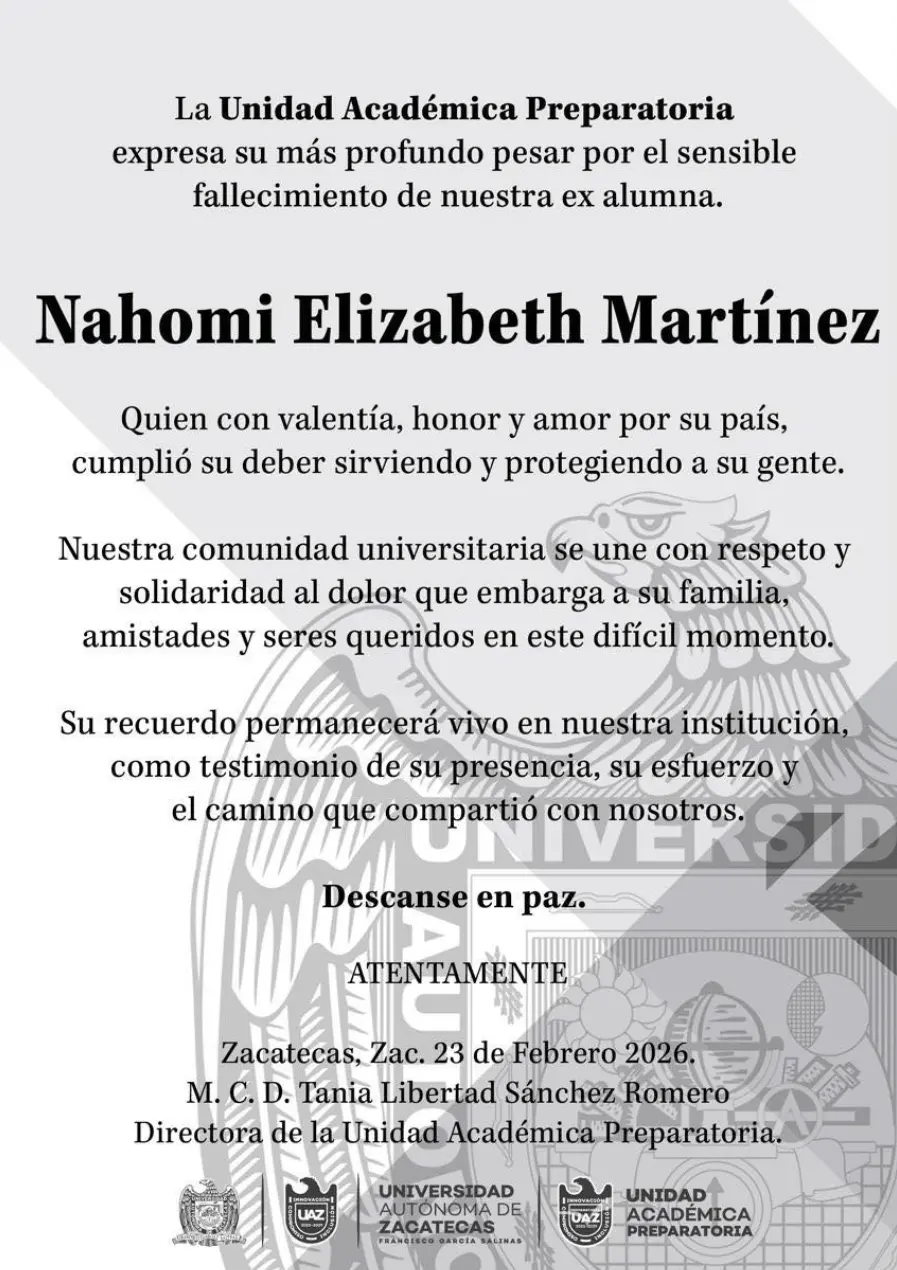 La muerte de la joven de 22 años conmocionó a Zacatecas. Especial