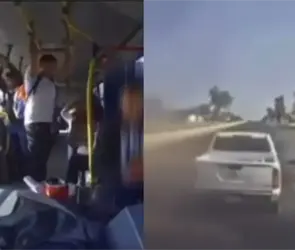 Chofer embiste a sicarios y salva a pasajeros de ataques armados durante operativo contra "El Mencho"