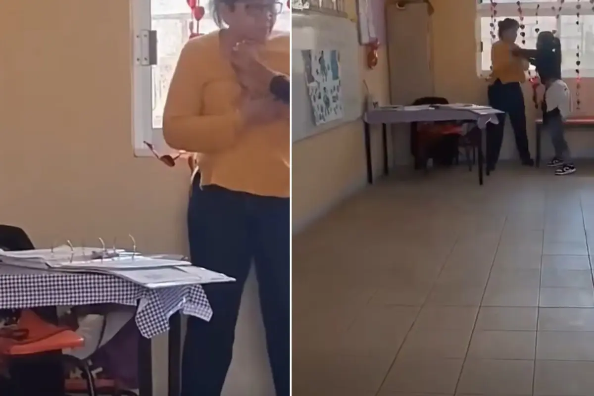  Madre golpea a maestra en kínder de Tizayuca tras acusaciones de amarrar y encerrar niños 
