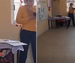 Madre golpea a maestra en k&iacute;nder de Tizayuca tras acusaciones de amarrar y encerrar ni&ntilde;os