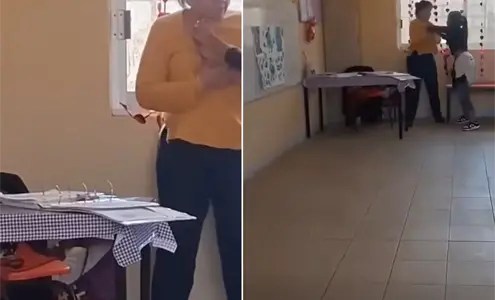 Madre golpea a maestra en kínder de Tizayuca tras acusaciones de amarrar y encerrar niños Madre golpea a maestra en kínder de Tizayuca tras acusaciones de amarrar y encerrar niños