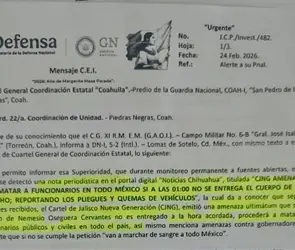 "CJNG amenaza con desatar sangre en M&eacute;xico": filtran supuesto documento tras muerte de "El Mencho"