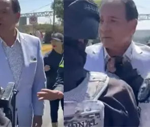 Regidor de Atizap&aacute;n encara a la Guardia Nacional en protesta por caso Renata Palmer