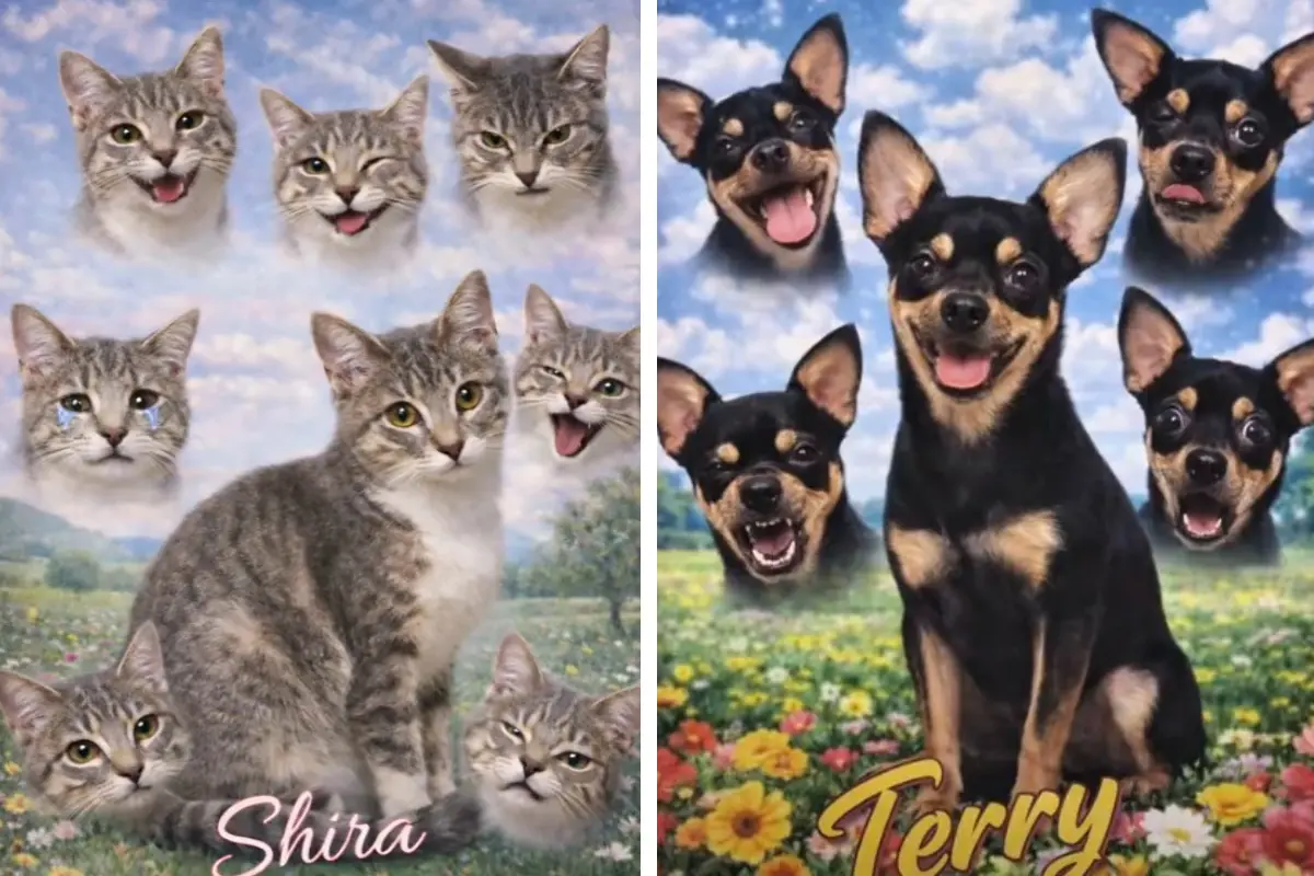  Foto con caritas de mascotas 