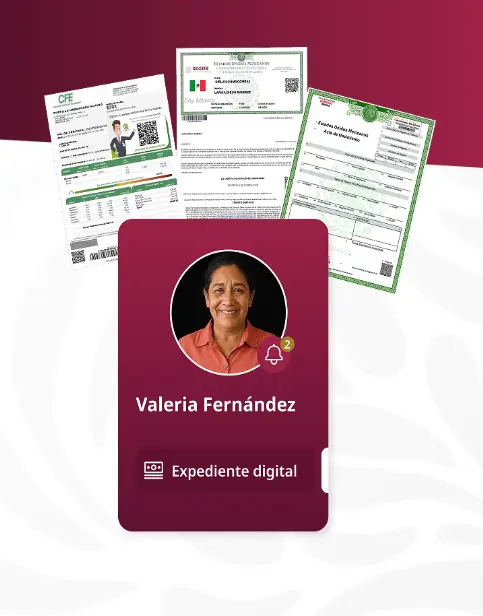 Con esta herramienta se crea un expediente electrónico donde se almacenan tus datos y documentos. Gobierno de México.