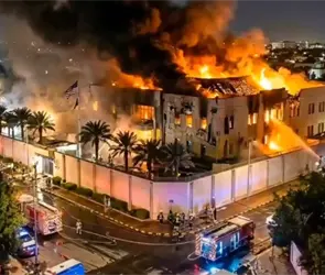 Drones impactan la Embajada de EU en Riad y activan alerta m&aacute;xima | VIDEO