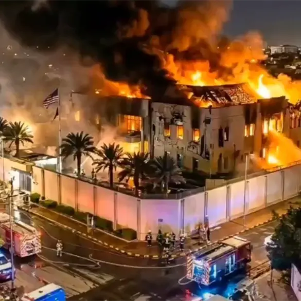 Drones impactan la Embajada de EU en Riad y activan alerta m&aacute;xima | VIDEO