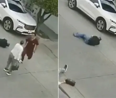 M&eacute;dico golpea brutalmente a pareja de adultos mayores por pedirle que moviera su coche